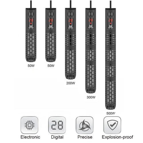 Aquarium Heater Temperature Control with EU Plug Thermometer for Aquarium LCD Display Aquarium Thermometer Reptile Accessories