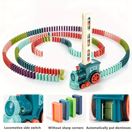 Domino Train Electric Car Brick Blocks Kit - STEM Creative Educational DIY Toy for Kids | Free Shipping