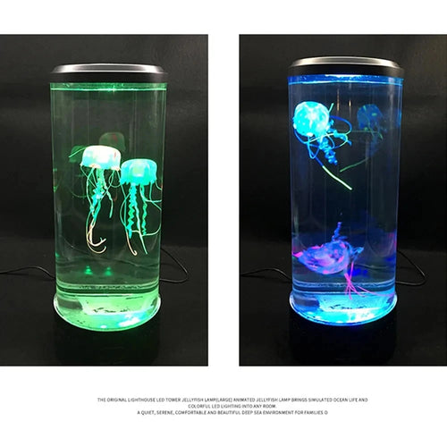 7 Colors USB Changing Jellyfish Lamp Table Night Light Children Home Bedroom Decor Boy Girl Birthday Gift Desktop Decorate Lamp